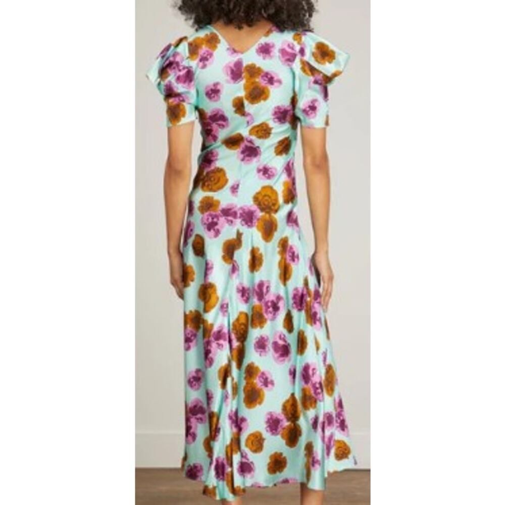 Lee Mathews 100% Silk Bloom Dress Women’s Sz. 0 - Picture 3 of 9